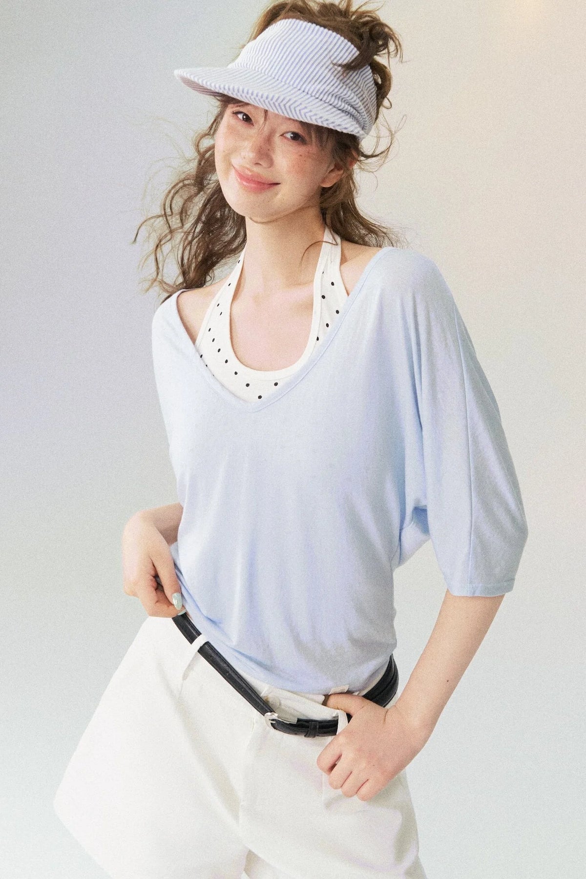 Lightweight Layered Mid-Sleeve T-Shirt
