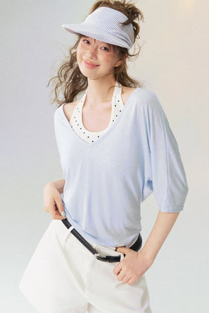 Lightweight Layered Mid-Sleeve T-Shirt