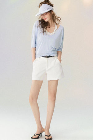 Lightweight Layered Mid-Sleeve T-Shirt