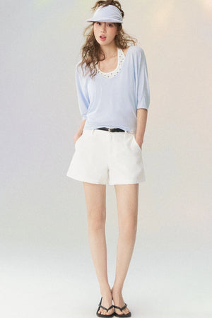 Lightweight Layered Mid-Sleeve T-Shirt