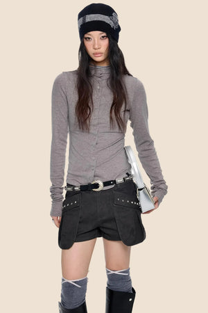 Lightweight Pleated Cardigan