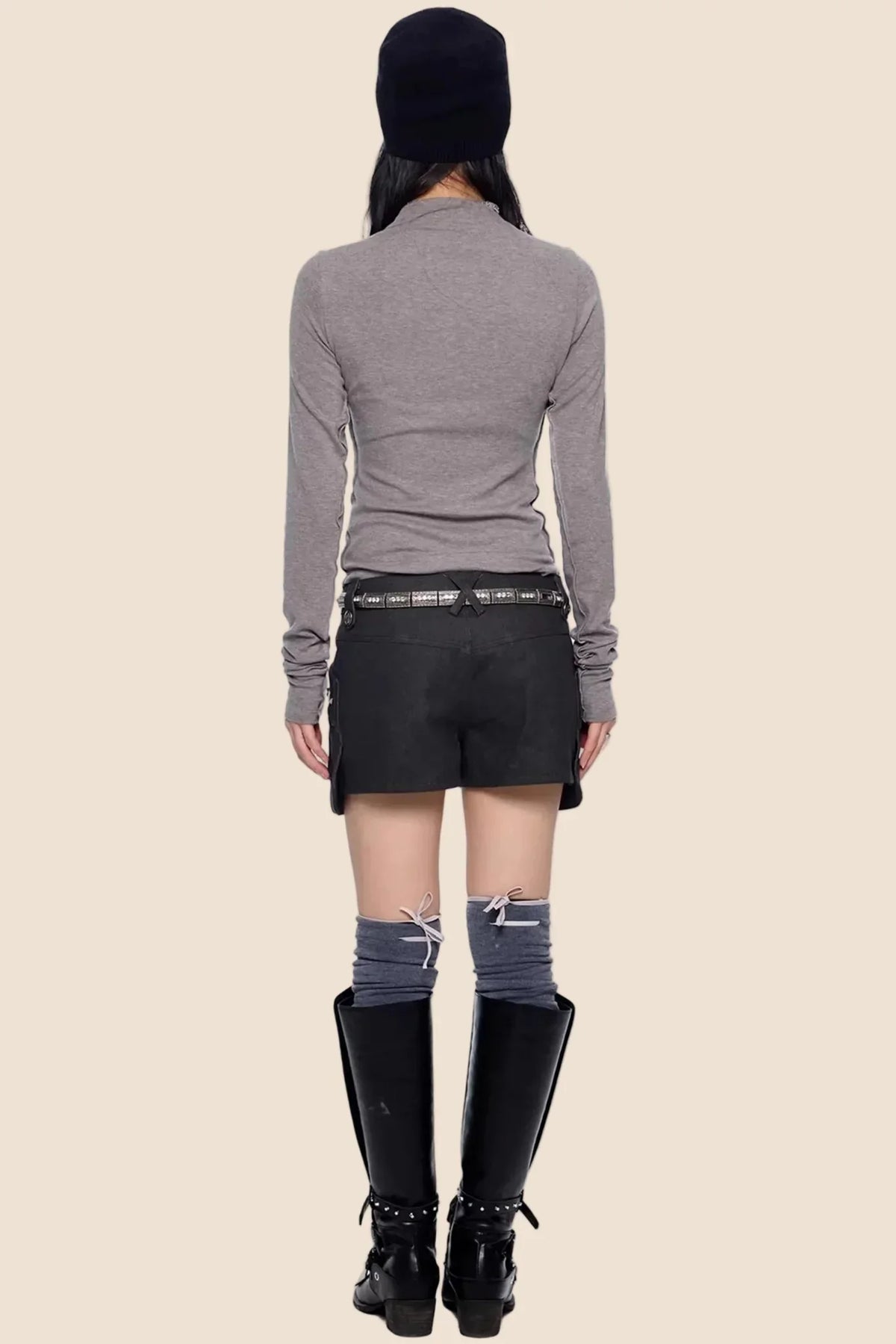 Lightweight Pleated Long-Sleeve T-Shirt