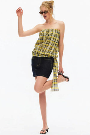 Lightweight Striped Tie-Front Top