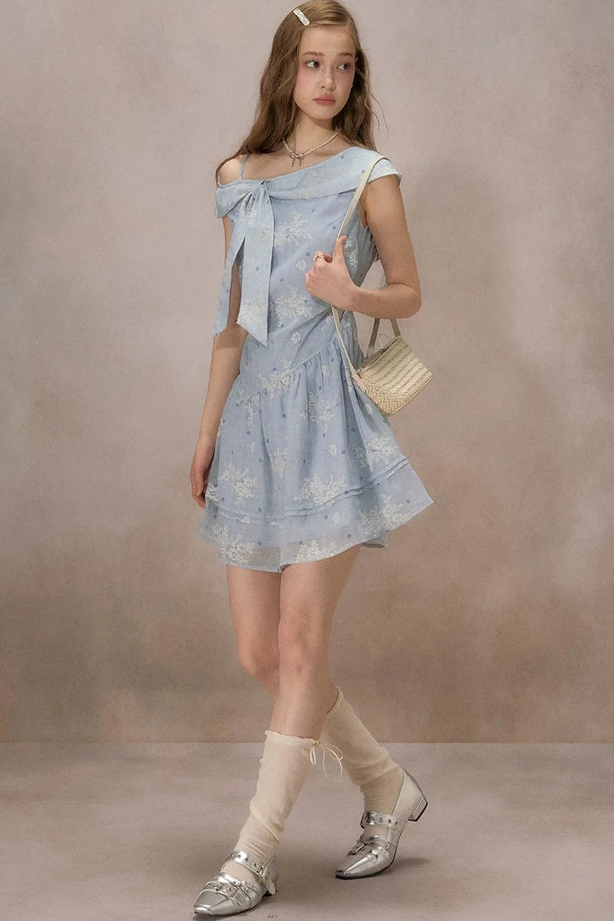 Lily Off-Shoulder Striped Dress