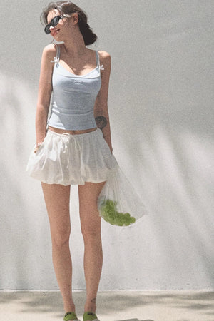 Lime Plaid Skirt