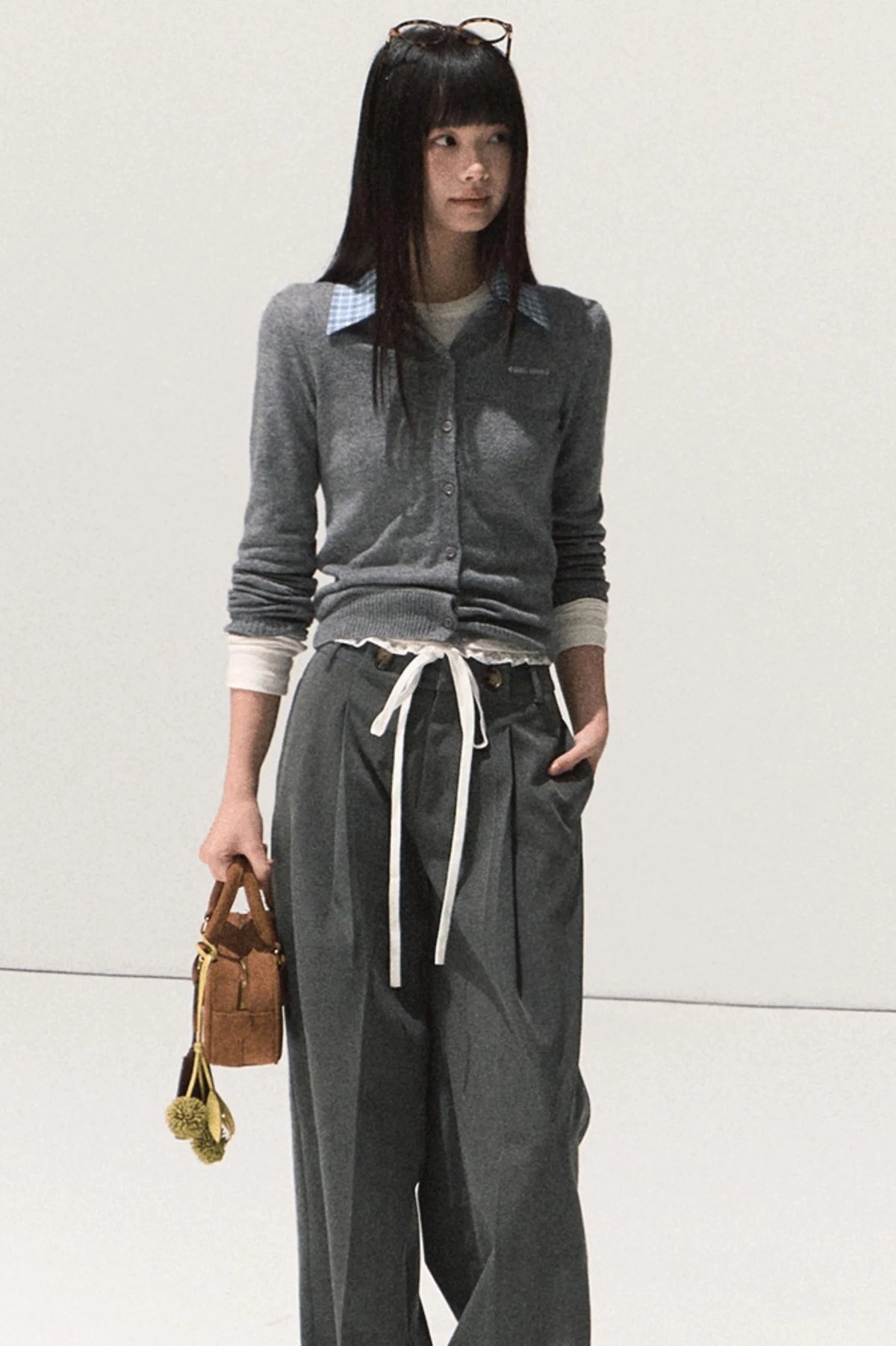 Linear Drape Slacks Pants