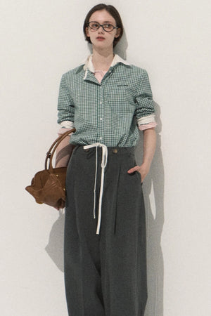 Linear Drape Slacks Pants