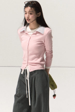 Linear Drape Slacks Pants