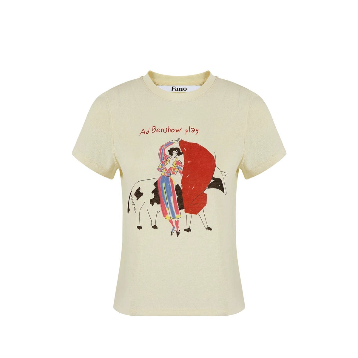 Linen Blend Retro Printed Top