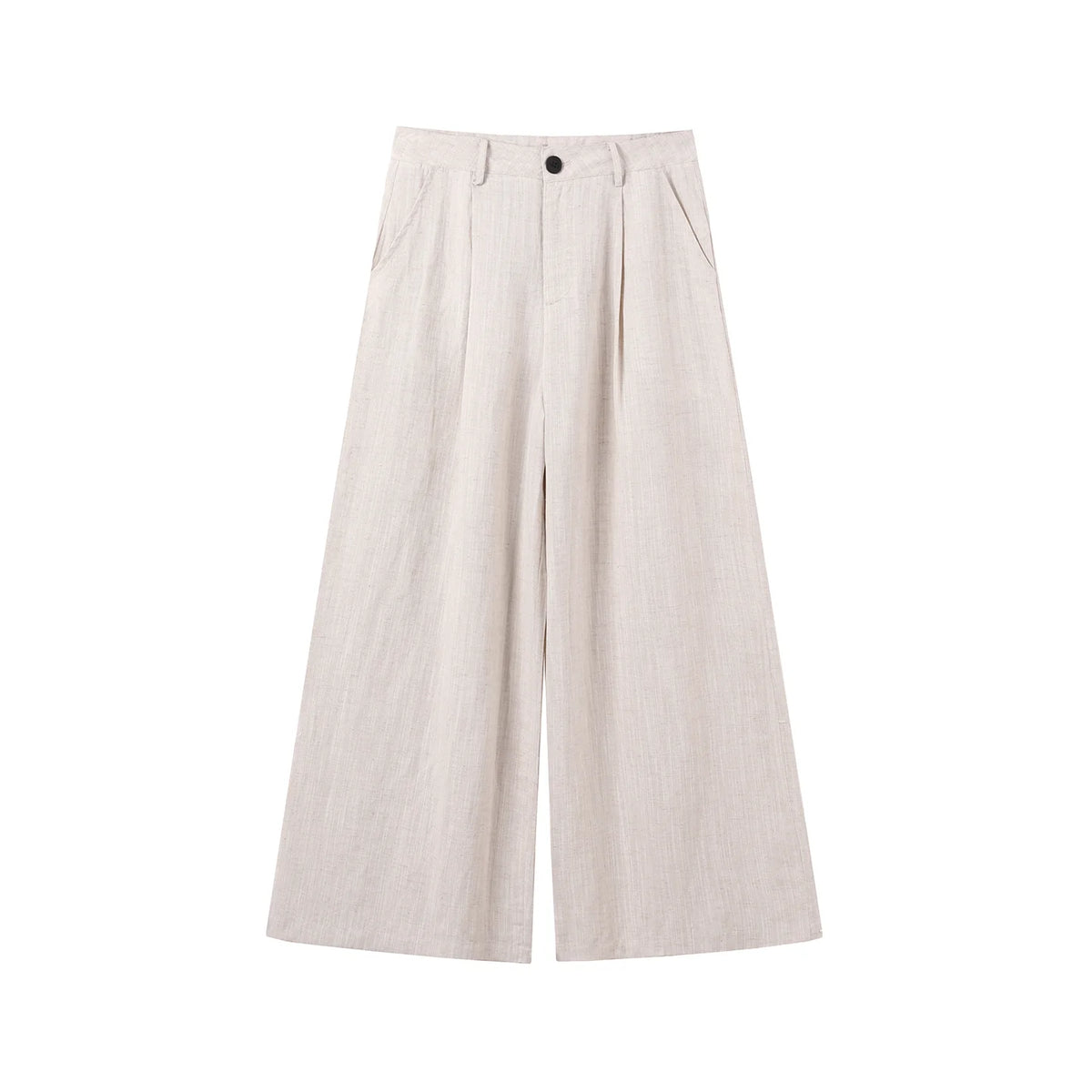 Linen Drape Wide-Leg Pants