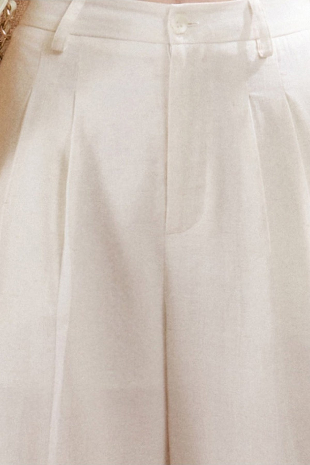 Linen Halter Tie Vest and Straight Leg Pants Set-Up