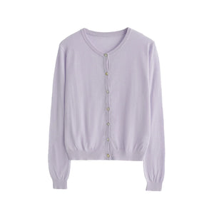Linen Knitted Cardigan Set