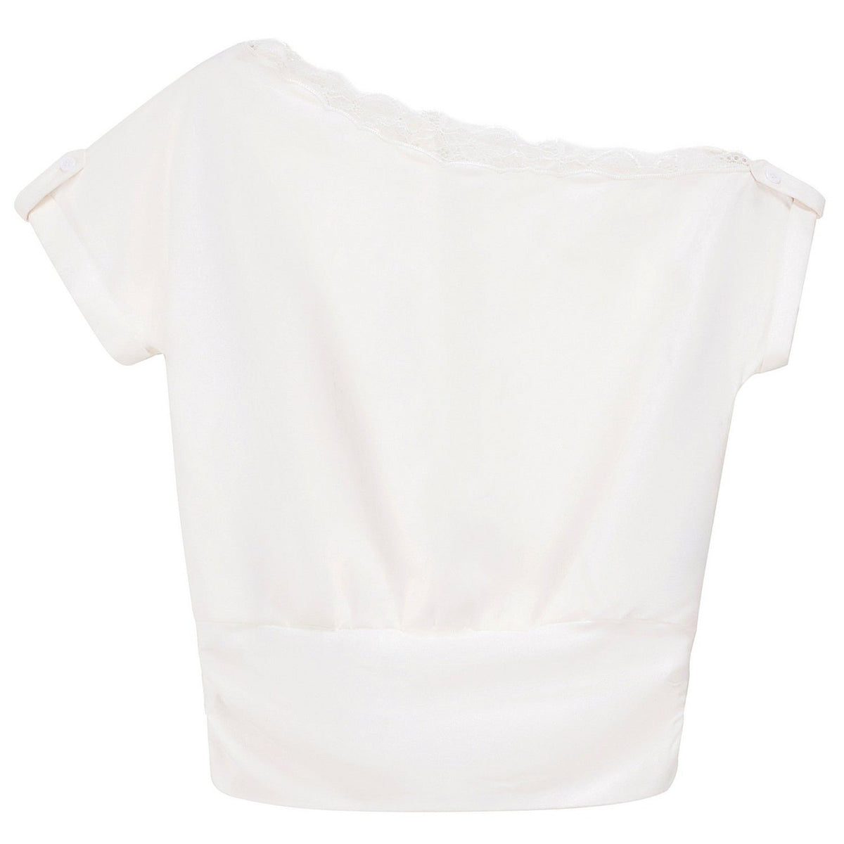 Linen Lace Off-Shoulder Blouse