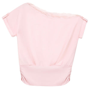 Linen Lace Off-Shoulder Blouse