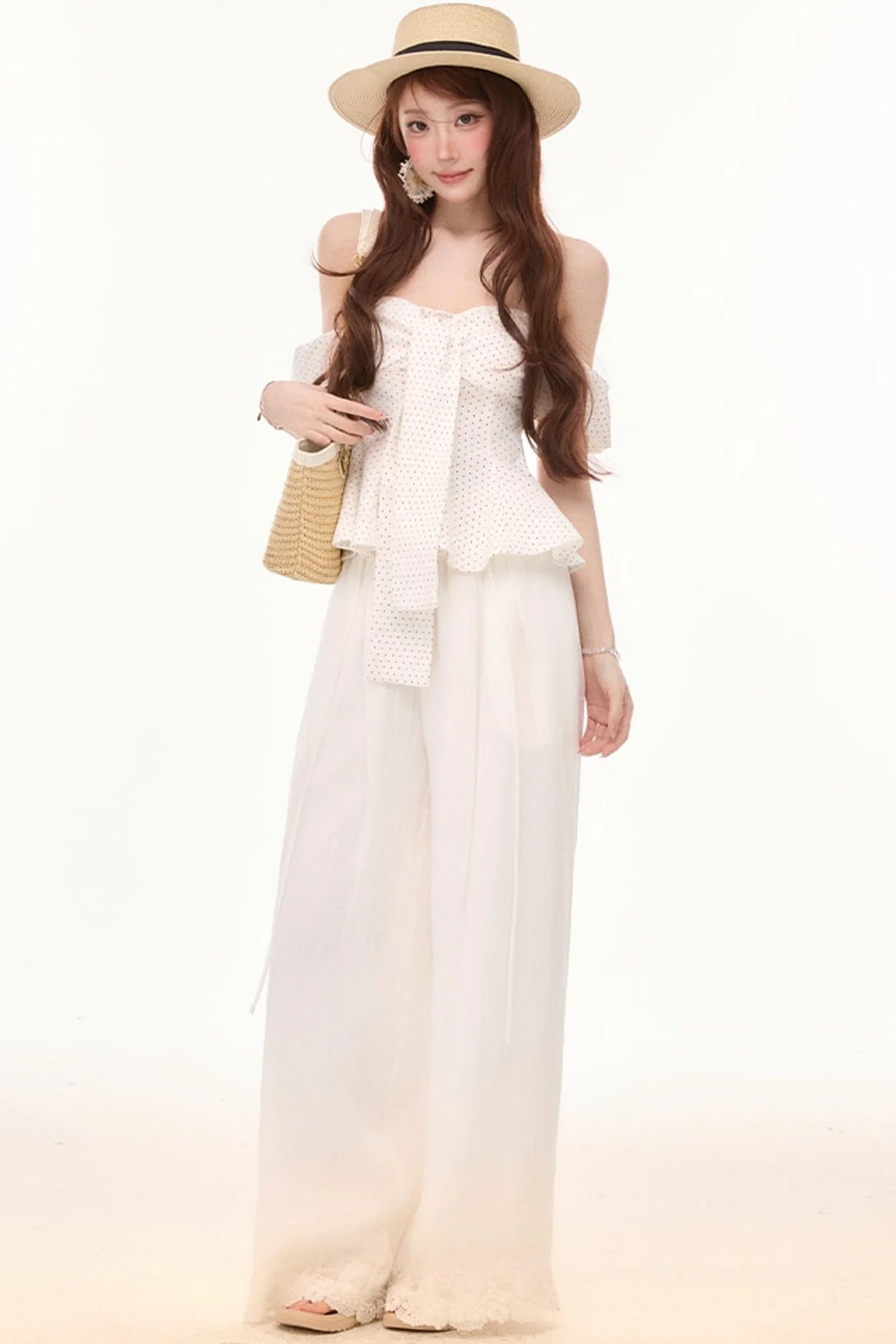 Linen Lace Off-Shoulder Set-Up