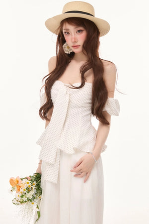 Linen Lace Off-Shoulder Set-Up