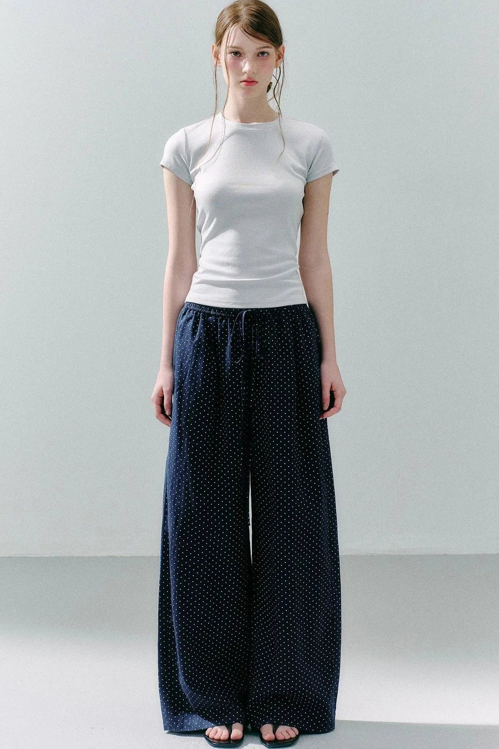 Linen Polka Dot Pants