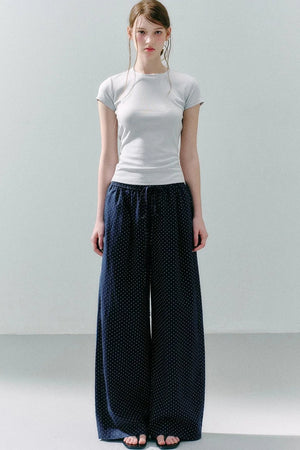 Linen Polka Dot Pants