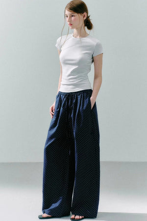 Linen Polka Dot Pants
