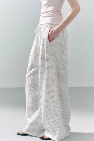 Linen Polka Dot Pants