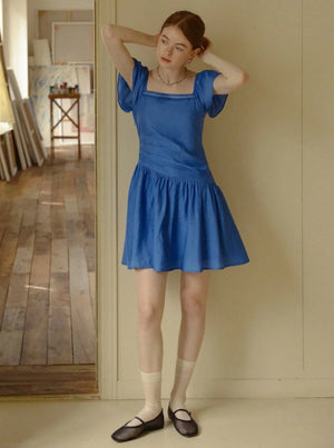 Linen Recycled Pleated Dress
