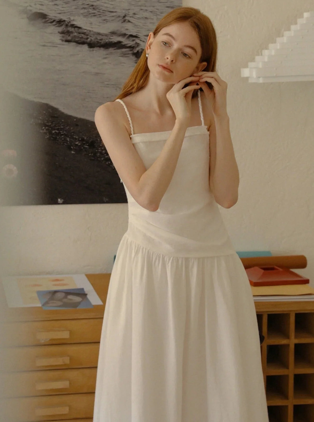 Linen Recycled Pleated Dress