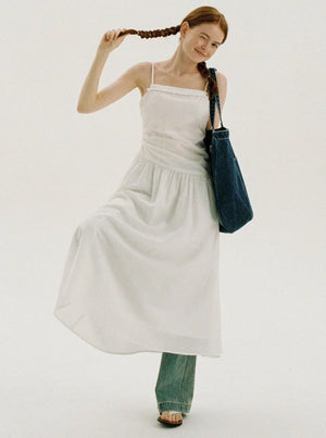 Linen Recycled Pleated Dress