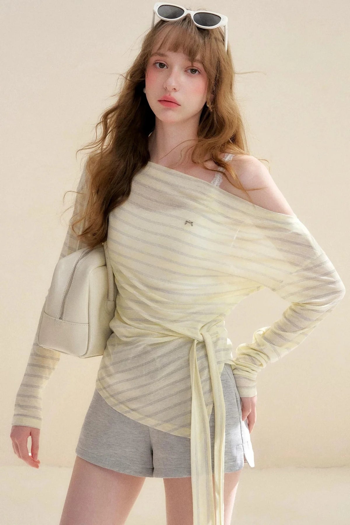 Linen Silver Stripe T-Shirt