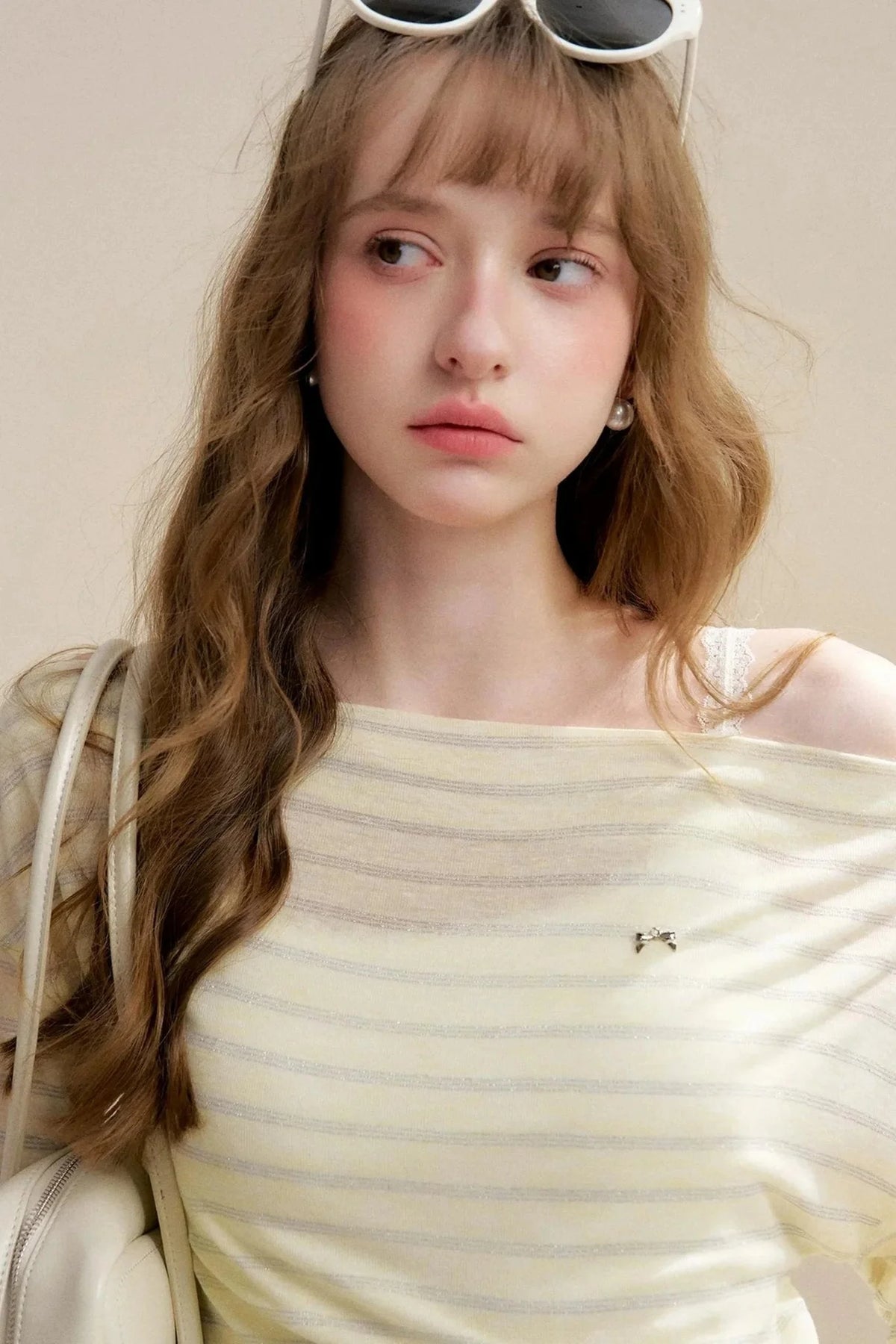 Linen Silver Stripe T-Shirt