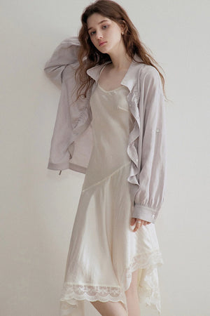 Linen Tencel Pleated Blouse