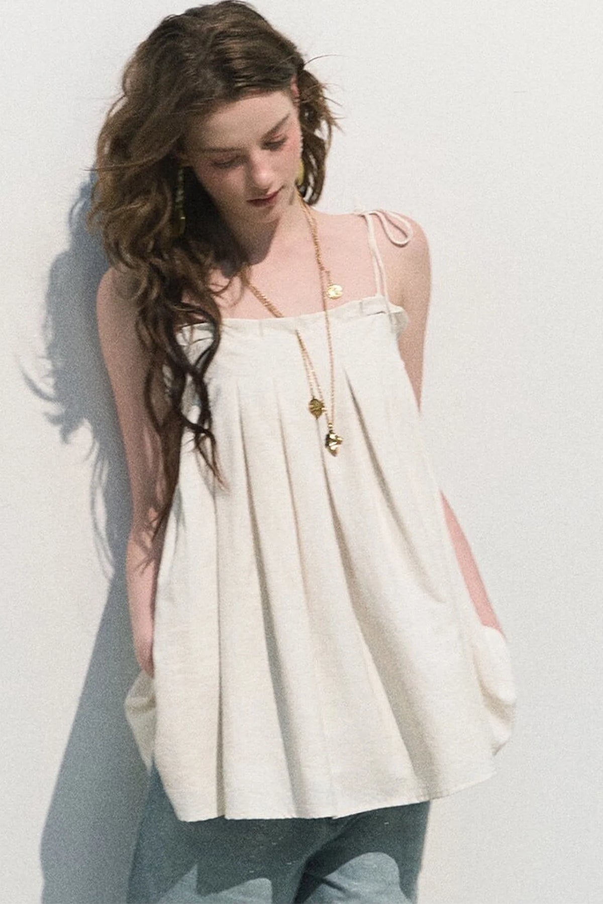 Linen Tie-Up Camisole