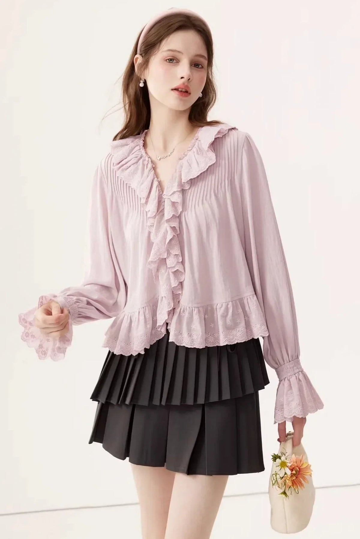 Linen V-Neck Blouse