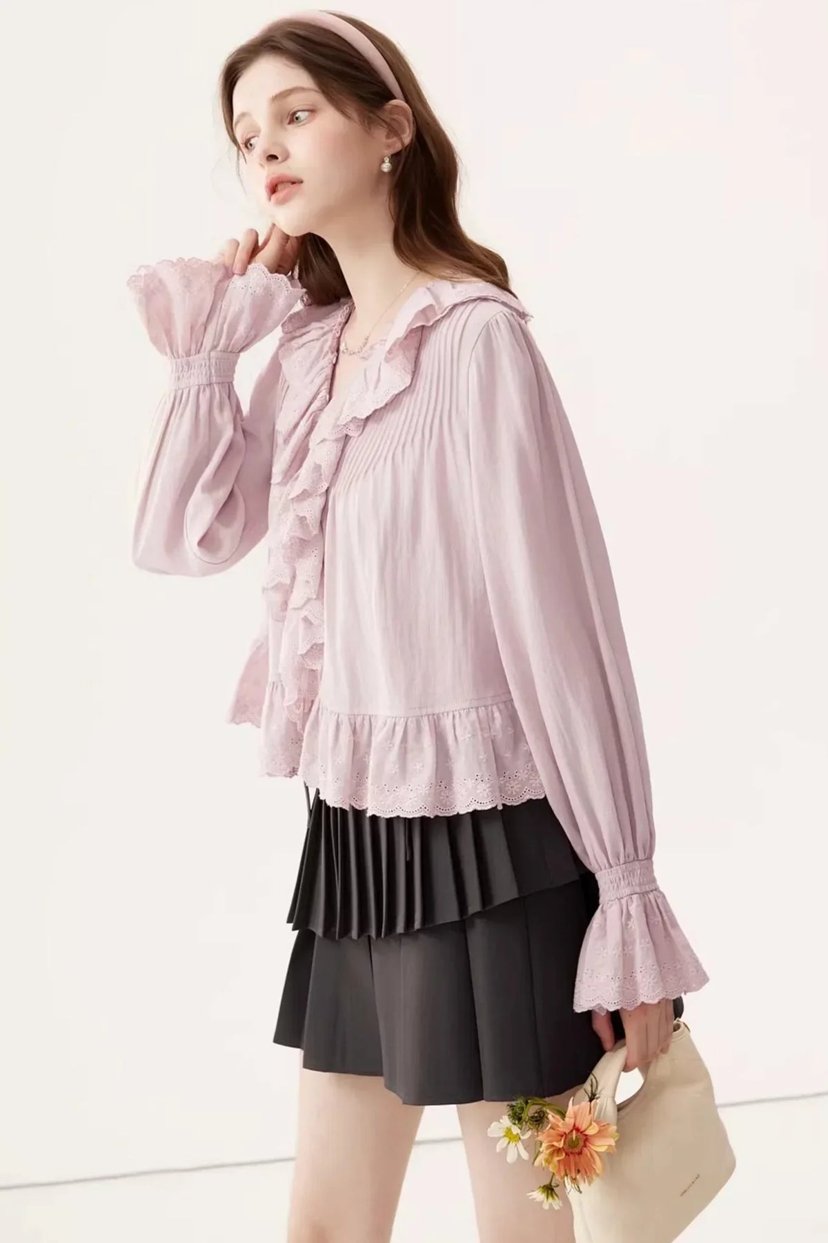 Linen V-Neck Blouse