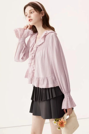 Linen V-Neck Blouse