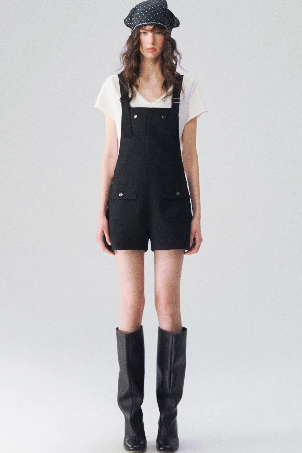 Linen Workwear Short Overalls