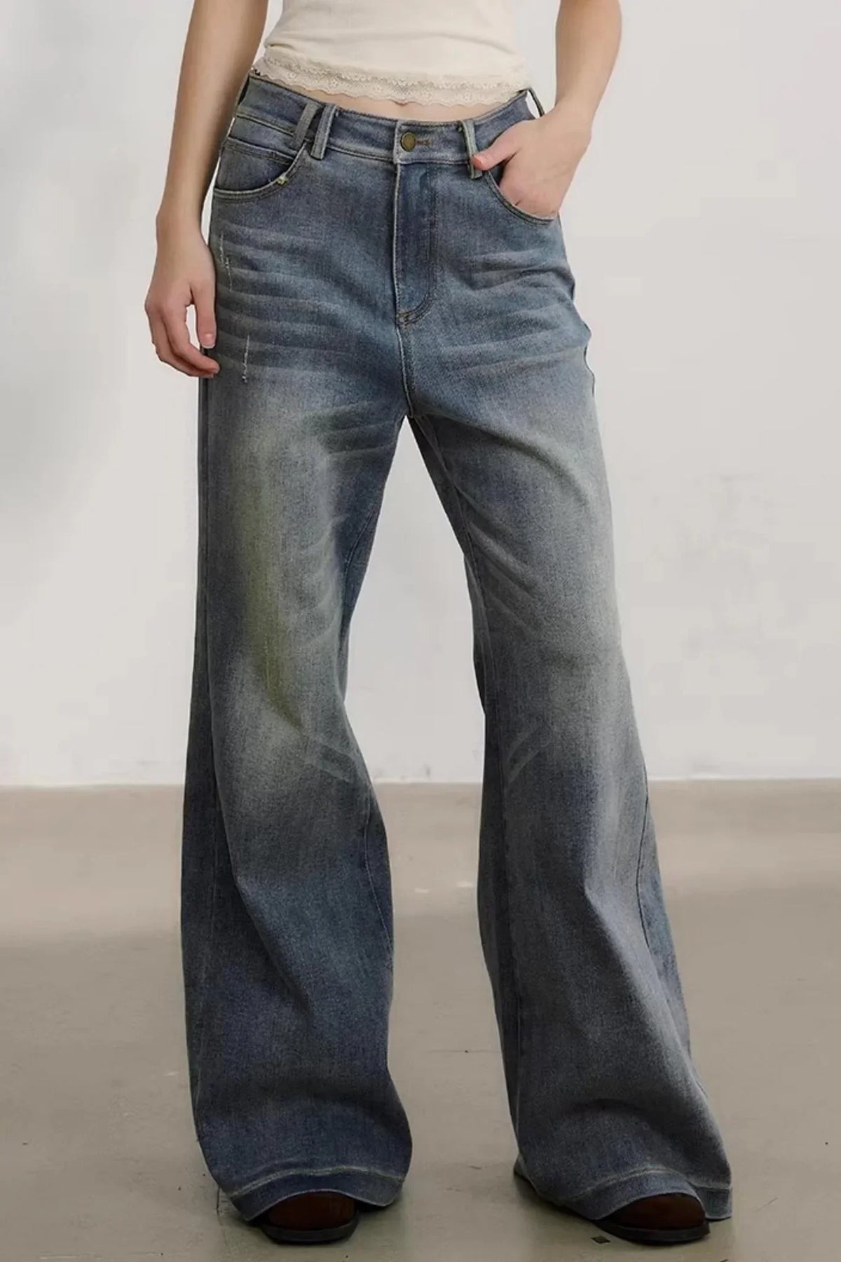 Little Cat Paw Denim Pants