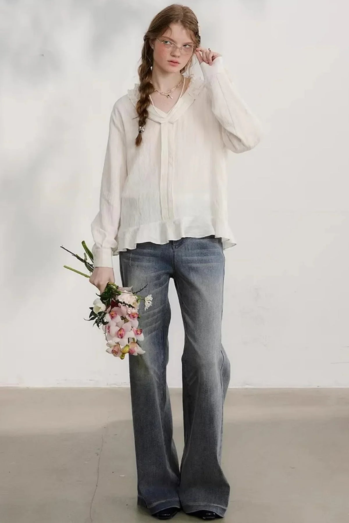 Little Cat Paw Denim Pants