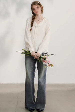 Little Cat Paw Denim Pants