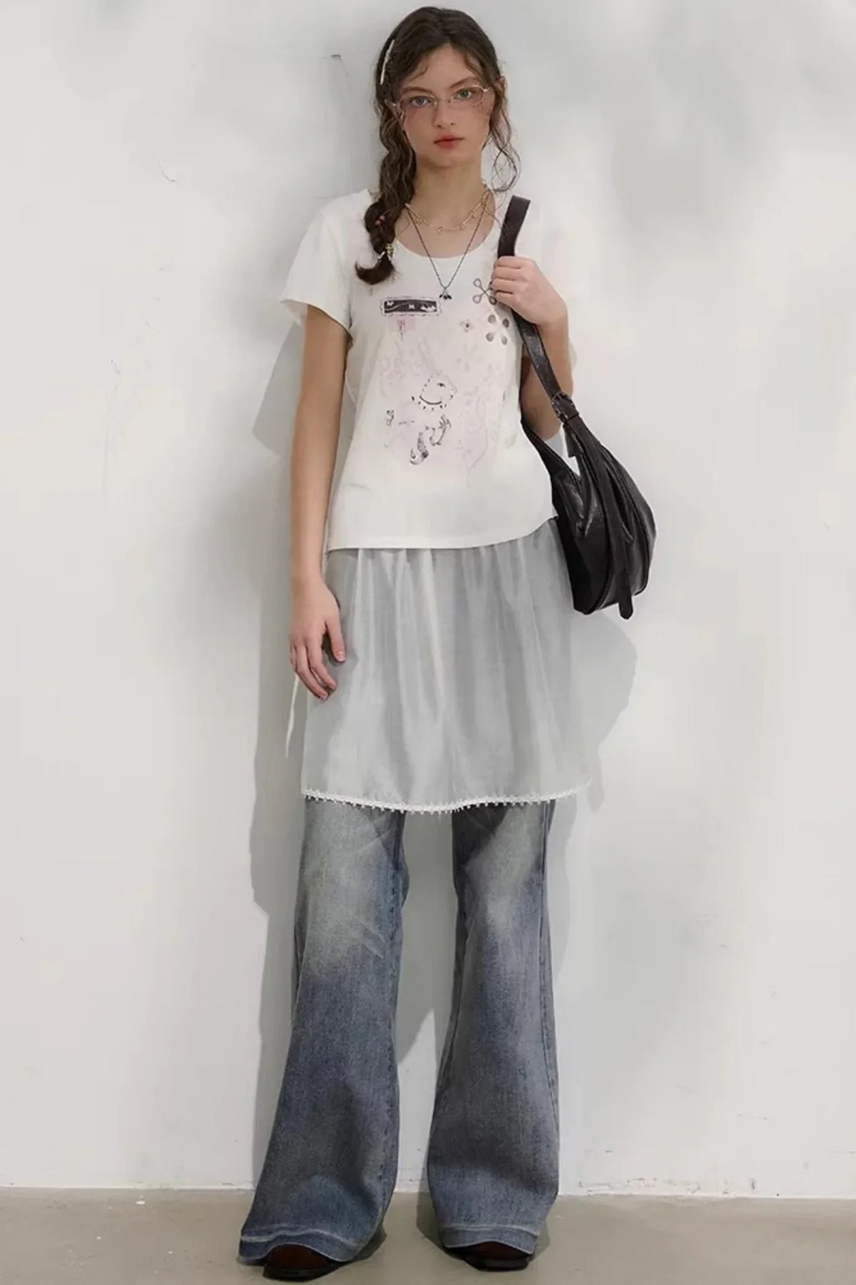 Little Cat Paw Denim Pants