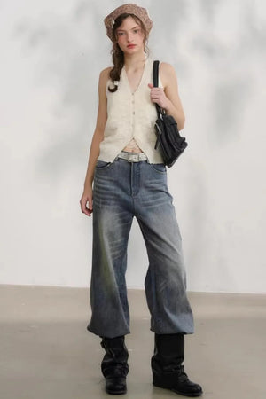 Little Cat Paw Denim Pants