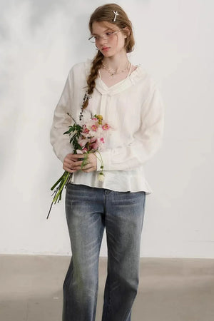 Little Cat Paw Denim Pants