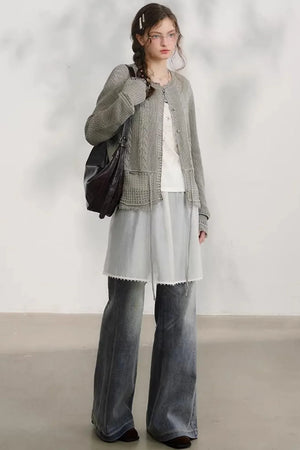 Little Cat Paw Denim Pants