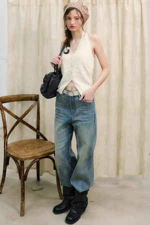 Little Cat Paw Denim Pants