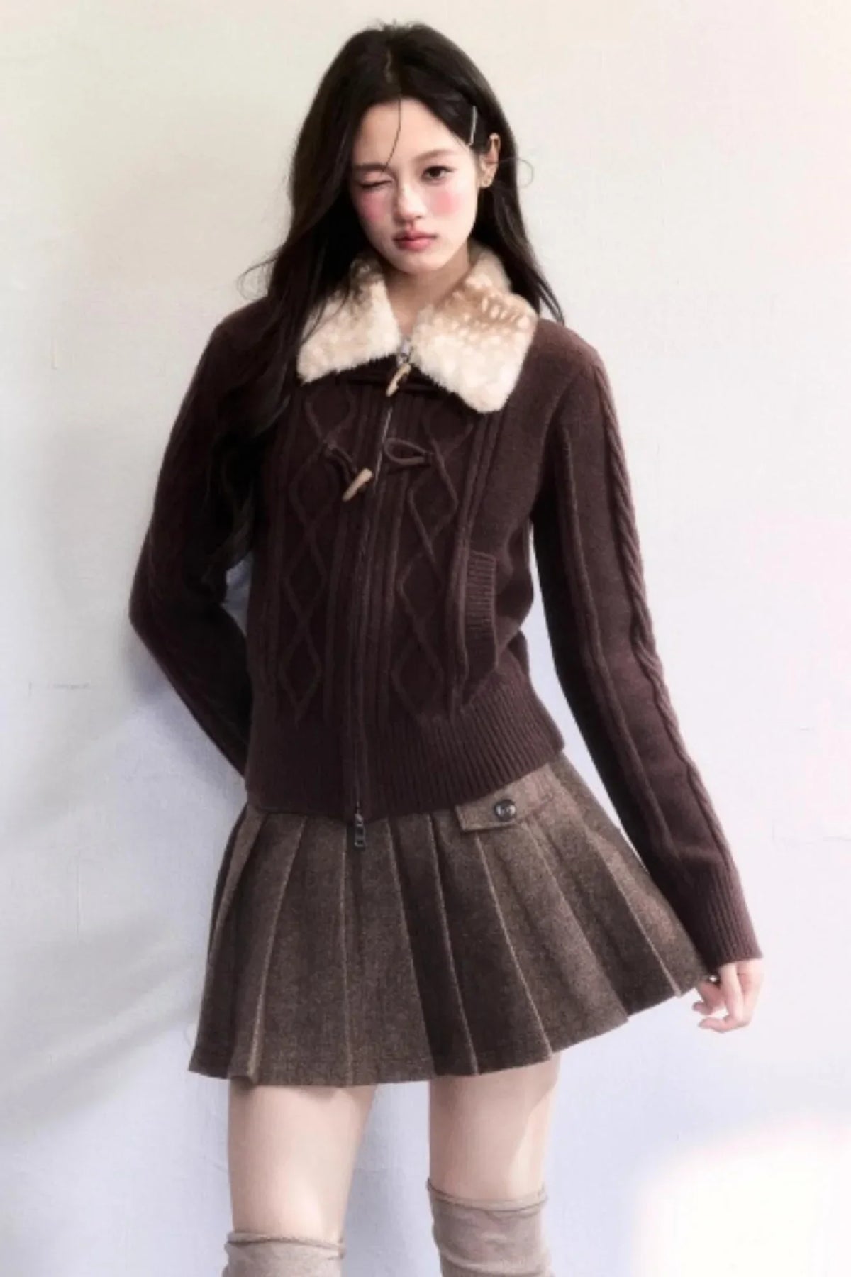 Little Deer Vintage Knit Sweater