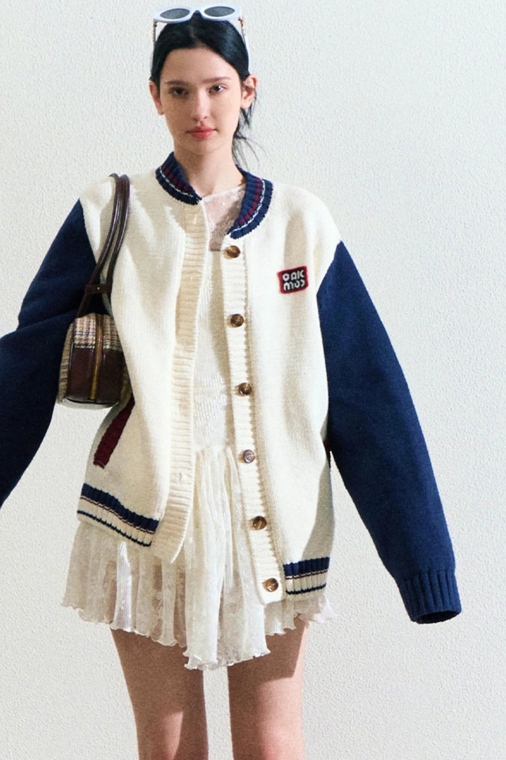 Logo Label Baseball Loose Jacket