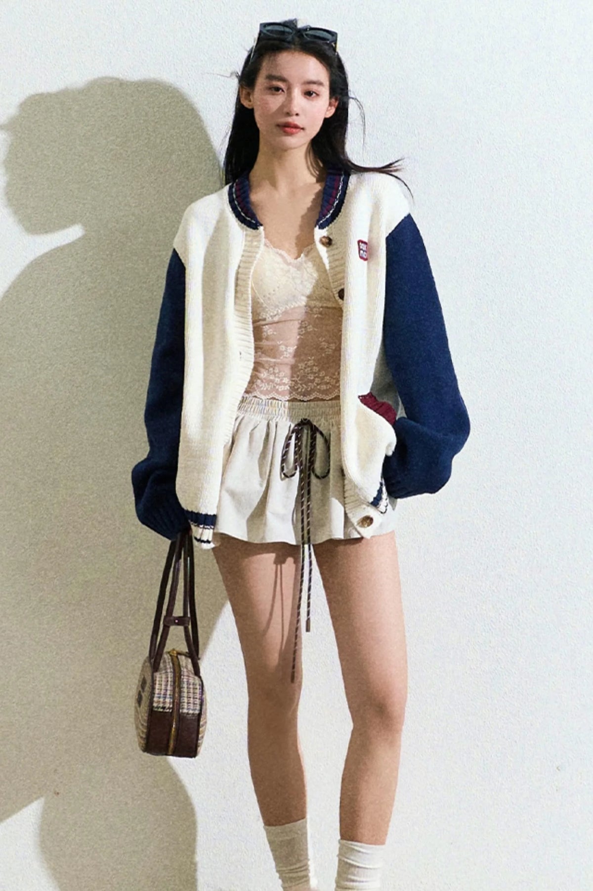 Logo Label Baseball Loose Jacket