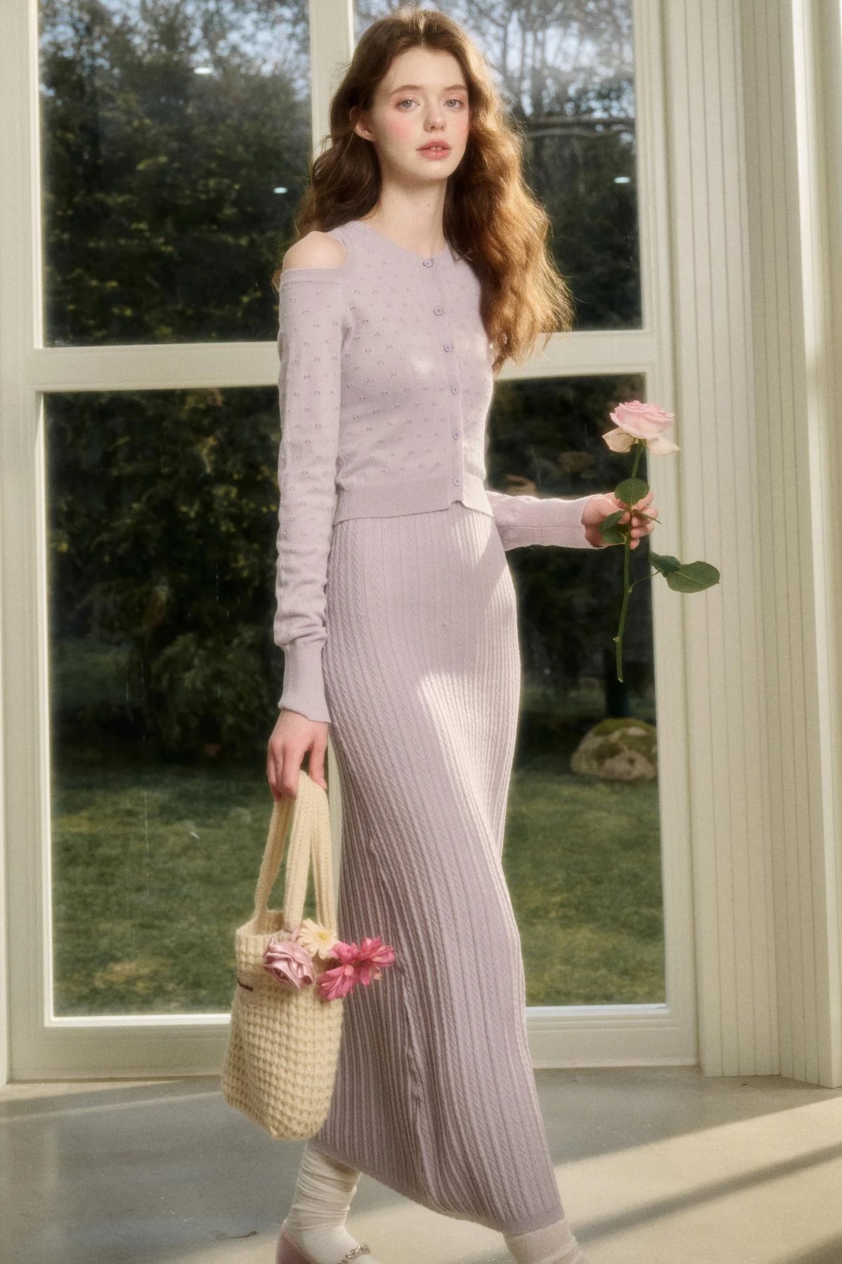 Long Relaxed Cardigan Dress Set-Up
