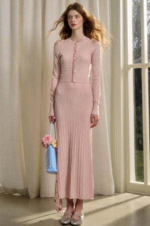 Long Relaxed Cardigan Dress Set-Up