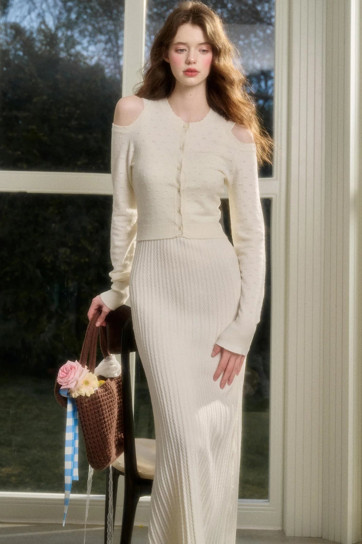 Long Relaxed Cardigan Dress Set-Up