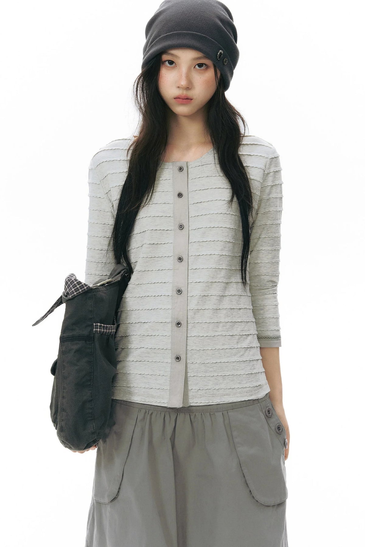 Long Sleeve Knitted Cardigan Top